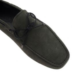 مملوكة مسبقًا Tod's Dark Green Suede Bow Loafers Size 45