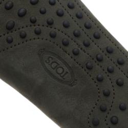 مملوكة مسبقًا Tod's Dark Green Suede Bow Loafers Size 45