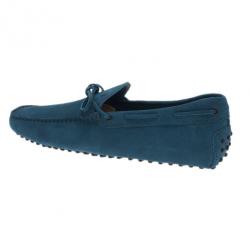 مملوكة مسبقًا Tod's Blue Suede Bow Loafers Size 43.5