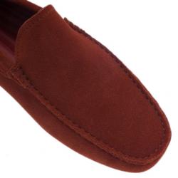 مملوكة مسبقًا Tod’s for Ferrari Orange Suede Limited Edition Gommino Loafers Size 42