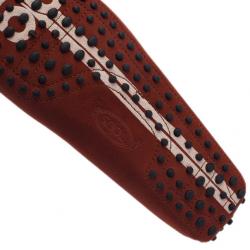 مملوكة مسبقًا Tod’s for Ferrari Orange Suede Limited Edition Gommino Loafers Size 42