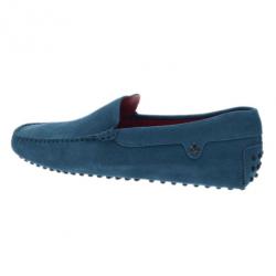 Pre Owned Tod’s for Ferrari Blue Suede Limited Edition Gommino Loafers Size 42