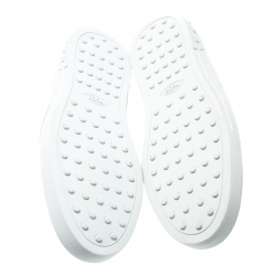 Tod's White Leather Dragon Print Slip On Sneakers Size 44