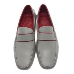 Pre Owned حذاء تود جومينو لوفرز فيراري سويدي رمادي مقاس 43.5