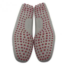 Pre Owned حذاء تود جومينو لوفرز فيراري سويدي رمادي مقاس 43.5