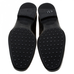 Pre Owned حذاء سليبرز تودز سموكينغ قطيفة منقوش زهور أخضر داكن مقاس 44.5