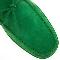 Pre Owned Tod's Green Suede Bow Loafers Size 44