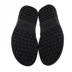 مملوكة مسبقًا Tod's Brown Leather Crossed Strap Slider Sandals Size 42.5