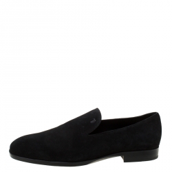 Pre Owned Tod's Black Suede Loafers Size 43