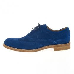 Pre Owned Tod's Blue Suede Brogue Oxfords Size 43.5