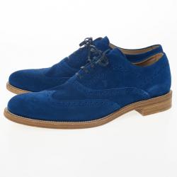 Pre Owned Tod's Blue Suede Brogue Oxfords Size 43.5