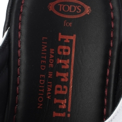 Pre Owned Tod's For Ferrari Limited Edition White Leather Open Toe Sandals Size 39.5
