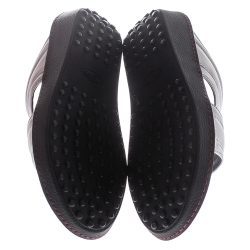 Pre Owned Tod's For Ferrari Limited Edition White Leather Open Toe Sandals Size 39.5