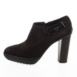 مملوكة مسبقًا Tod's Brown Suede Ankle Boots Size 38