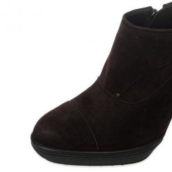 مملوكة مسبقًا Tod's Brown Suede Ankle Boots Size 38