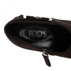 مملوكة مسبقًا Tod's Brown Suede Ankle Boots Size 38
