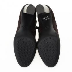 مملوكة مسبقًا Tod's Brown Suede Ankle Boots Size 38