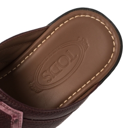 Pre Owned Tod's Two Tone Ostrich Embossed and Leather Sandals Size 40