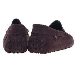 Pre Owned  حذاء تودز فور فيراري جومينو سويدي بني  إصدار محدود No.56 لوفرز مقاس 42.5