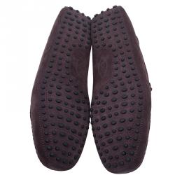 Pre Owned  حذاء تودز فور فيراري جومينو سويدي بني  إصدار محدود No.56 لوفرز مقاس 42.5