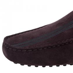 Pre Owned  حذاء تودز فور فيراري جومينو سويدي بني  إصدار محدود No.56 لوفرز مقاس 42.5