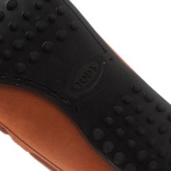 مملوكة مسبقًا Tod's Brick Orange Suede Bow Loafers Size 40.5