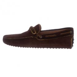 مملوكة مسبقًا حذاء تود جلد سويدي بني فيونكة بدون كعب مقاس 43