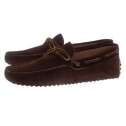 مملوكة مسبقًا حذاء تود جلد سويدي بني فيونكة بدون كعب مقاس 43