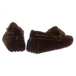 مملوكة مسبقًا حذاء تود جلد سويدي بني فيونكة بدون كعب مقاس 43