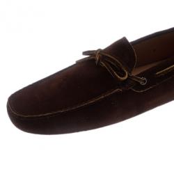 مملوكة مسبقًا حذاء تود جلد سويدي بني فيونكة بدون كعب مقاس 43