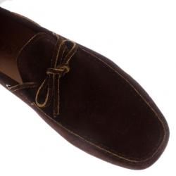 مملوكة مسبقًا حذاء تود جلد سويدي بني فيونكة بدون كعب مقاس 43