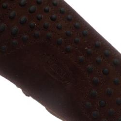 مملوكة مسبقًا حذاء تود جلد سويدي بني فيونكة بدون كعب مقاس 43