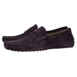 مملوكة مسبقًا حذاء لوفر تودز جلد بني مدبوغ بيني مقاس 42.5