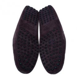 مملوكة مسبقًا حذاء لوفر تودز جلد بني مدبوغ بيني مقاس 42.5