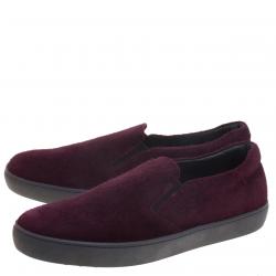 Tod's Purple Suede Slip On Sneakers Size 42.5
