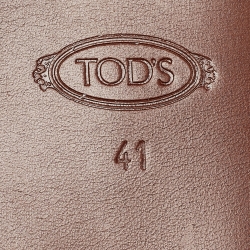 Pre Owned Tod's Black Leather Lace Up Oxfords Size 41