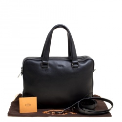 Tod's Black Leather Briefcase 