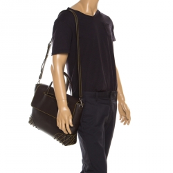 Tod's Dark Brown Leather Envelope Bag