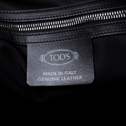 Tod's Black Leather Gommini Briefcase