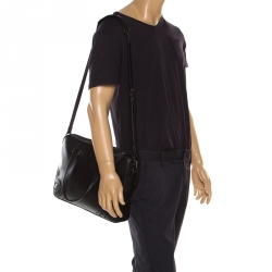 Tod's Black Leather Gommini Briefcase