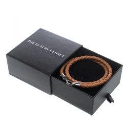 Pre Owned Tod's My Colors Orange Woven Leather Double Wrap Bracelet