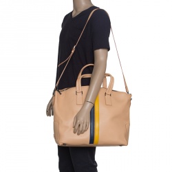 Tod's Beige Leather Large Shopping Tote
