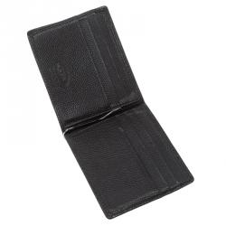 Tod's Dark Grey Leather Money Clip Wallet