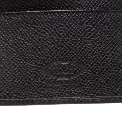 Tod's Dark Grey Leather Money Clip Wallet