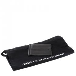 Tod's Dark Grey Leather Money Clip Wallet