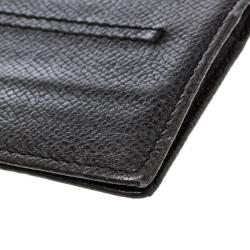 Tod's Dark Grey Leather Money Clip Wallet