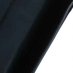 Tod's Navy Blue Leather Striped Card Case