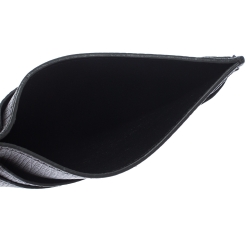 Tod's Dark Grey Textured Leather Cardholder 