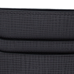 Tod's Dark Grey Textured Leather Cardholder 