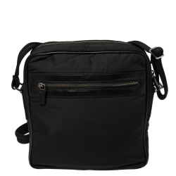 Tod's Black Nylon and Leather Pocket Messenger Bag